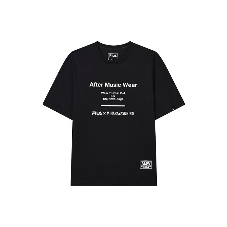

New FILA MIHARA YASUHIRO Collaboration Collection T Shirt Men s Jet Black F11M133107F-BK M
