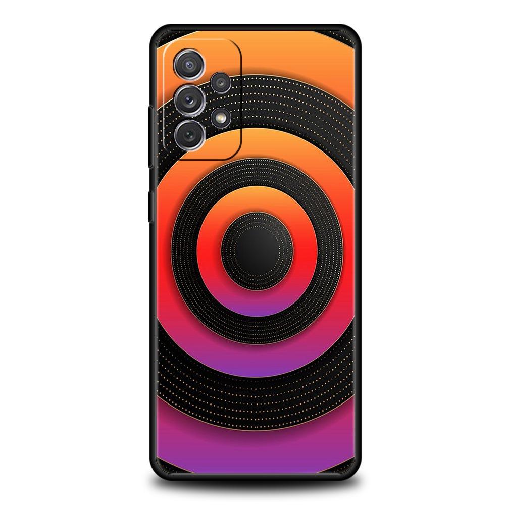 Retro Circular Totem Design Phone Case for Samsung Galaxy A55 A35 A17 A07 A15 A13 A25 A51 A71 A72 A73 A32 A52 A52S A41 Soft TPU