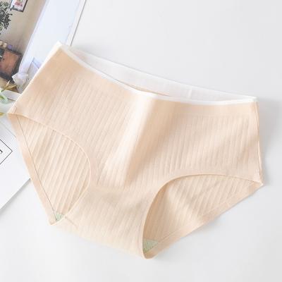 Dámské bezešvé kalhotky střední pas prodyšné čistá bavlna Lingerie trojúhelníkové kalhotky
