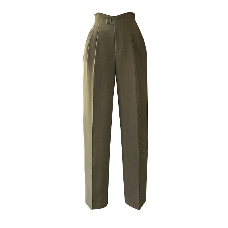 2025 Spring/Summer Women's High Waist Harem Pants – Casual Straight-Leg Cigarette Style