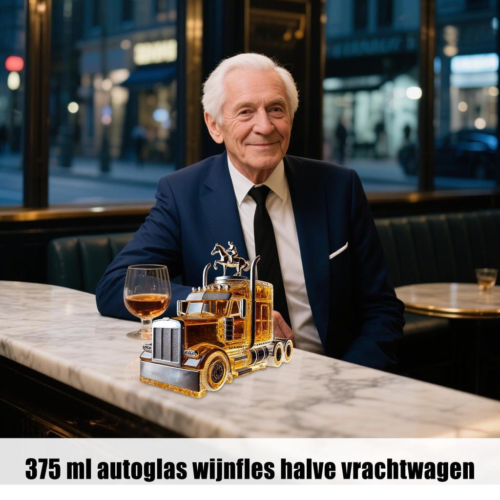 Bourbon Decanter Half Truck Bourbon Dispenser 375ml Vintage Liquor Container With Interesting Stopper For Hosting Brunch Beer