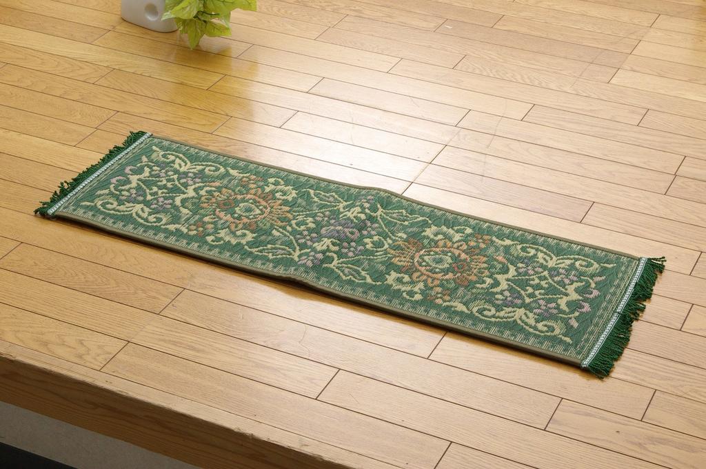 IKEHIKO "F Vivian" Entrance Mat, Made In Japan with Igusa Grass, Green, Approx. 30 X 90 Cm (Urethane Backing)