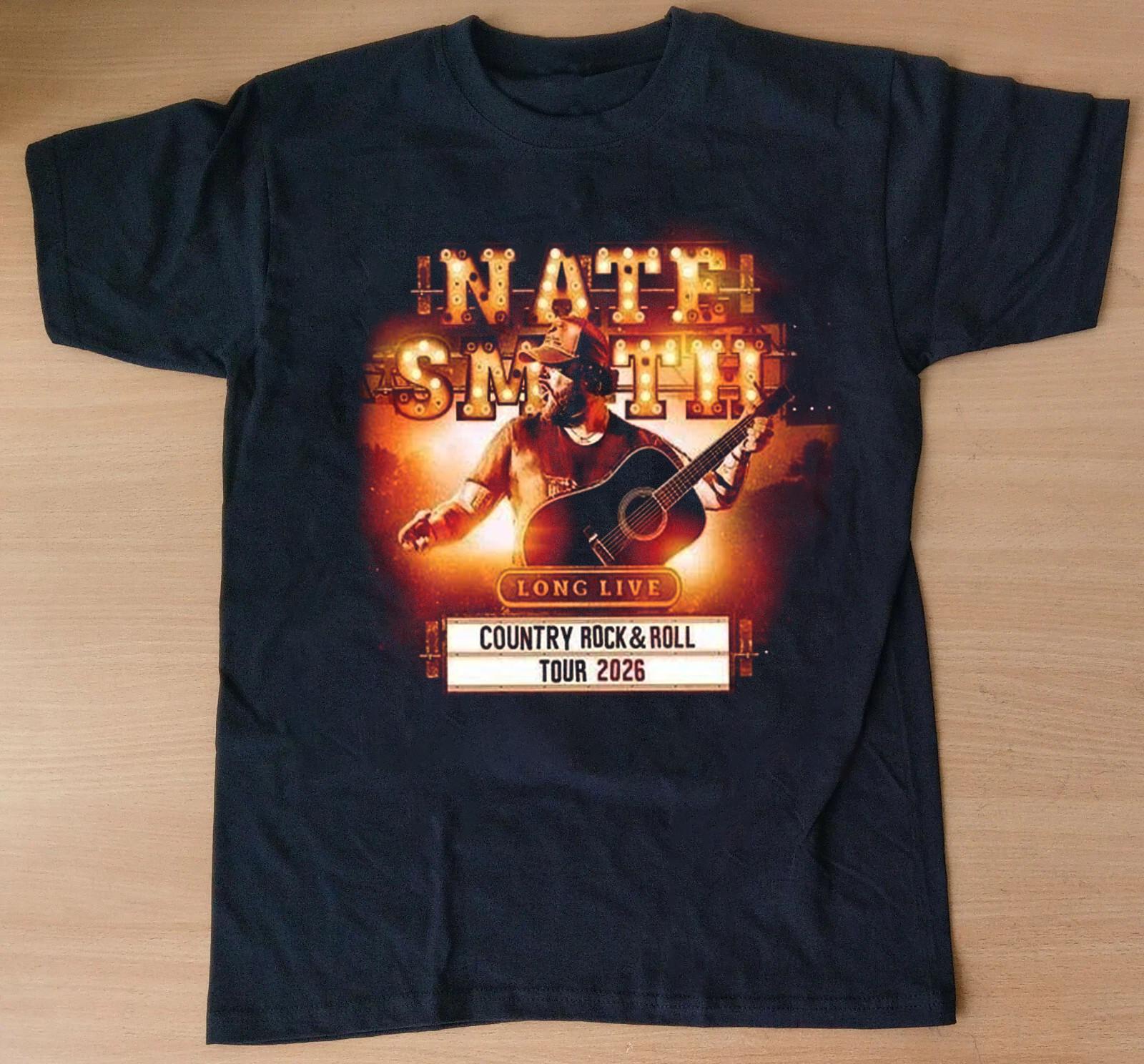 Collection Nate Smith On New Tour 2026 Cotton Black S to 5XL Shirt SN804 Unisex T-Shirt XXXXL
