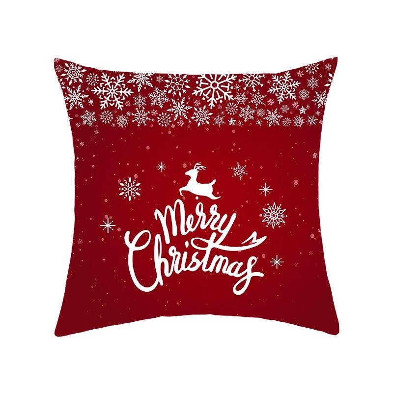 New Christmas Sofa Pillow Case Home American Letter Print Bedside Pillow Case