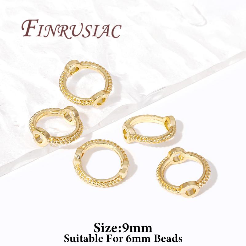 Silver Plated Beads Circle Frame 8mm 10mm 12mm 14K Gold Plated Brass Connect Beads Frame Ring,DIY Bracelet Making Supplies