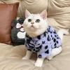 Leopard Print Winter Cat Clothes 2-legged Thickened Warm Soft Lining
