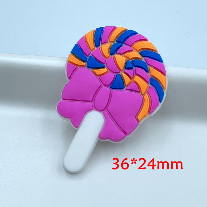 10 Pcs Kawaii New Cute Cartoon Lollipop Series Soft Rubber Diy Scrapbook Flat Back Bow Charm Decorate Accessories D17