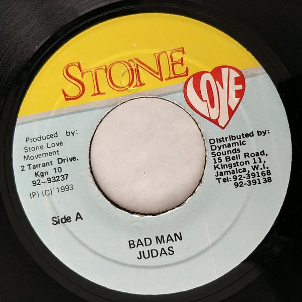 

7inch Record JUDAS Bad Man NONE Stone Love 1993 Jamaica Reggae Ska Dub Used