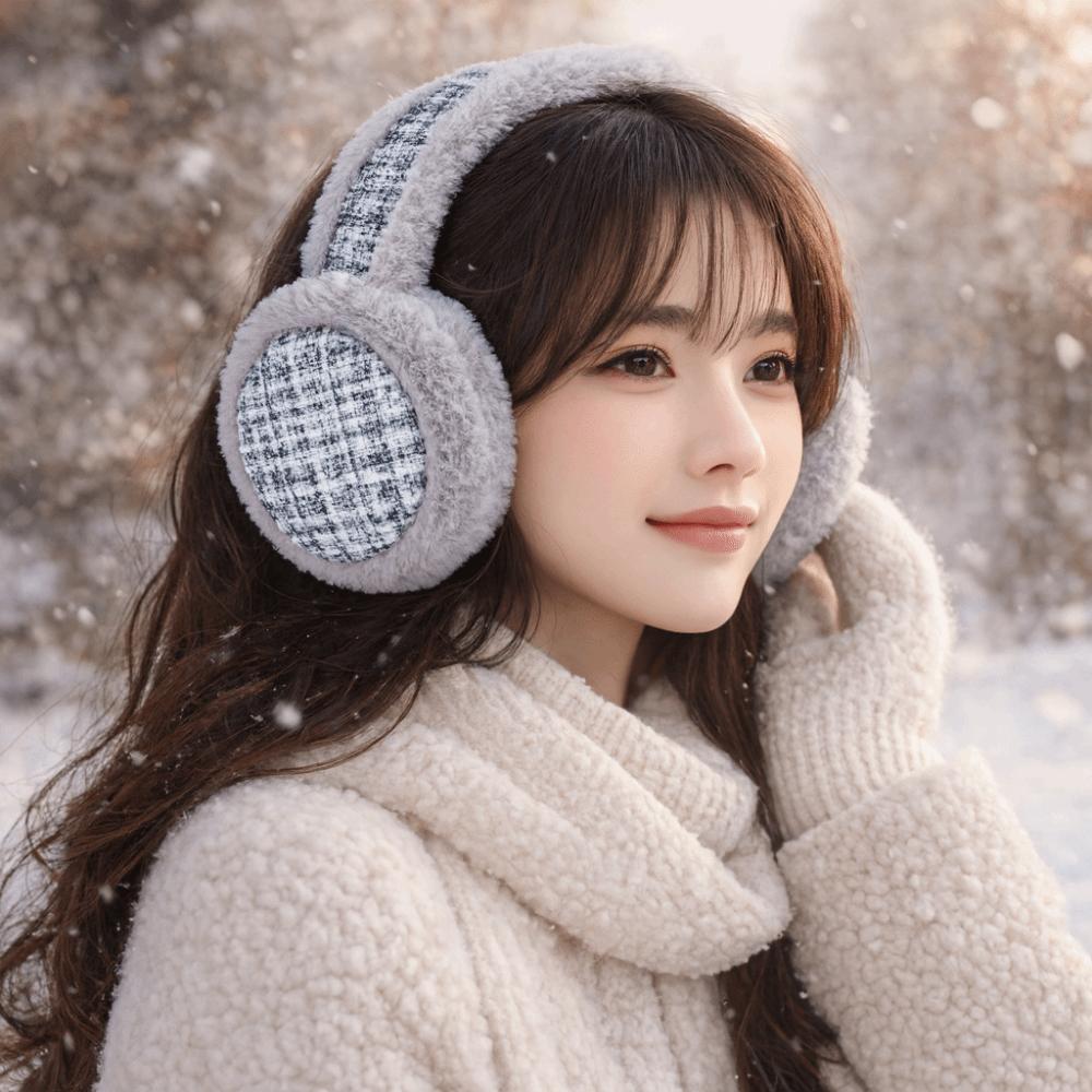 Solid Color Winter Warm Earmuffs Windproof Winter Thicken Earflap Foldable Ear Cover Outdoor