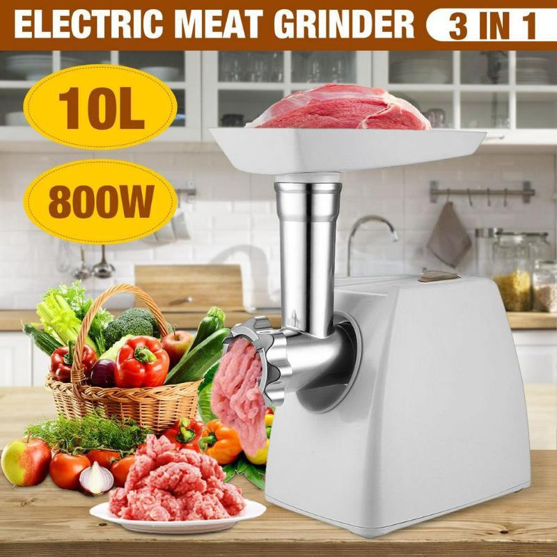 800W Heavy Duty Meat Mincer Home Sausage Stuffer Meat Mincer Kitchen Food Processor High Power Electric Meat Grinder чёрный