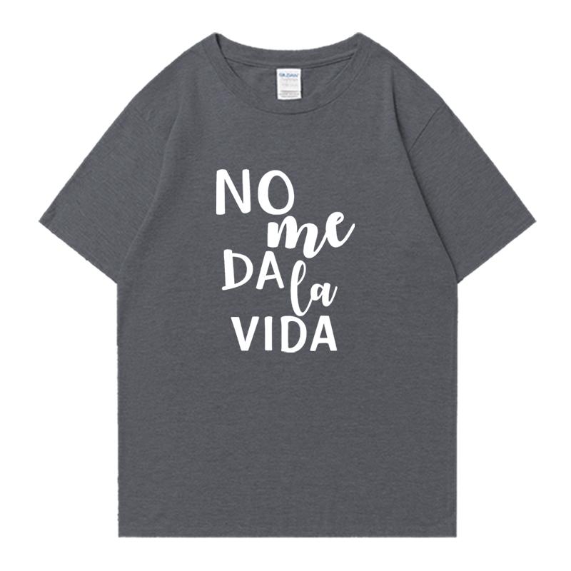 Fashion Letter It Doesn't Give Me Life Street Hip Hop Tee shirt 100% Cotton Men Women Printed Tops Unisex short sleeve t-shirts