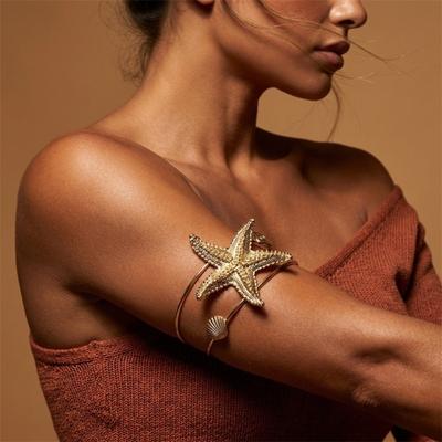 Starfish Arm Bangle Bohemian Style Arm Bracelet Fashion Open Arm Ring  Jewelry Gift