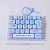 26 Key Cute Keyboard Stress Relief Fidget Toy Mini Soft Click Toy Portable Bag Pendant for Kids Stocking Stuffer