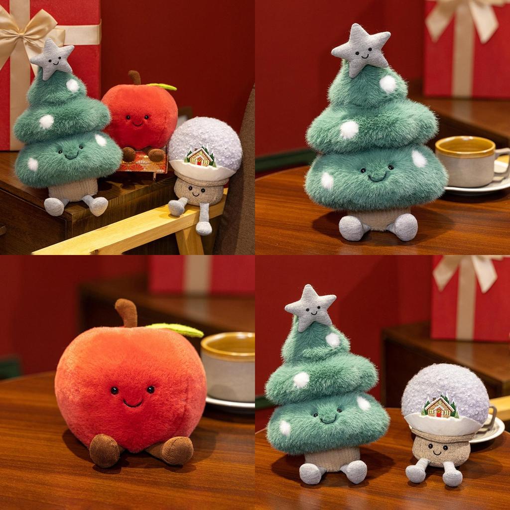 Christmas Tree Apple Snowball Plush Doll Christmas Decoration Children Toy