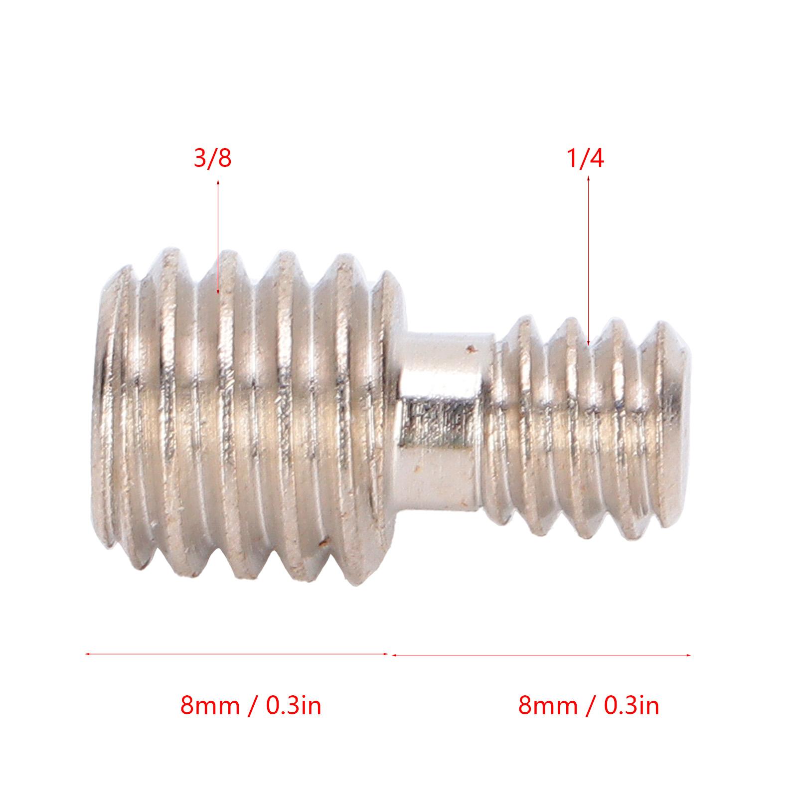 

3/8 to 1/4 3/8 to M6 Male to Male Adapter Camera Screw Tripod Mount Converter Fit for Monopod Tripod Quick Release Plate