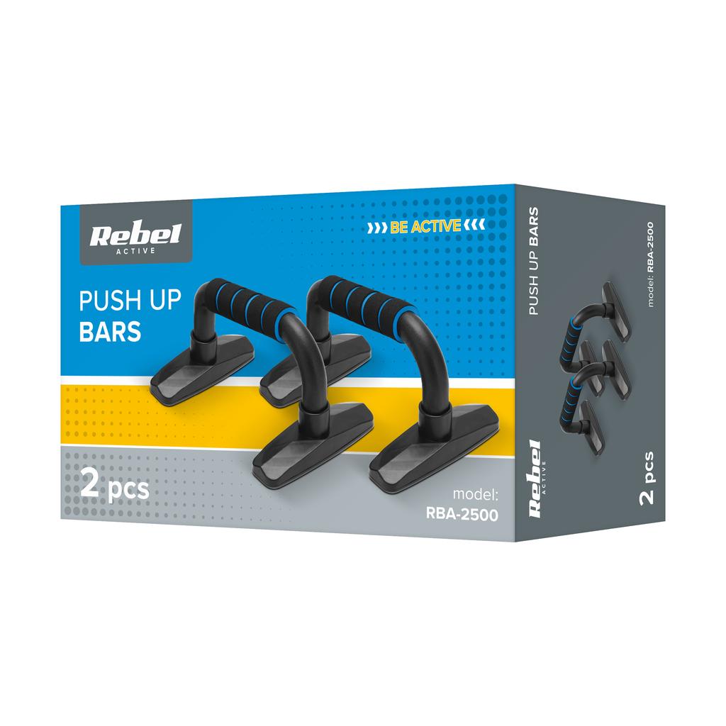 Push-Up Support Handles For Gym Exercises, Set Of 2 Strong Rebel Active
