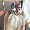 Winter Warm Cashmere Scarf for Women Paisley Embroidery Pashmina Blanket Thick Shawl Wrap Neckerchief Elegant Poncho Bufanda