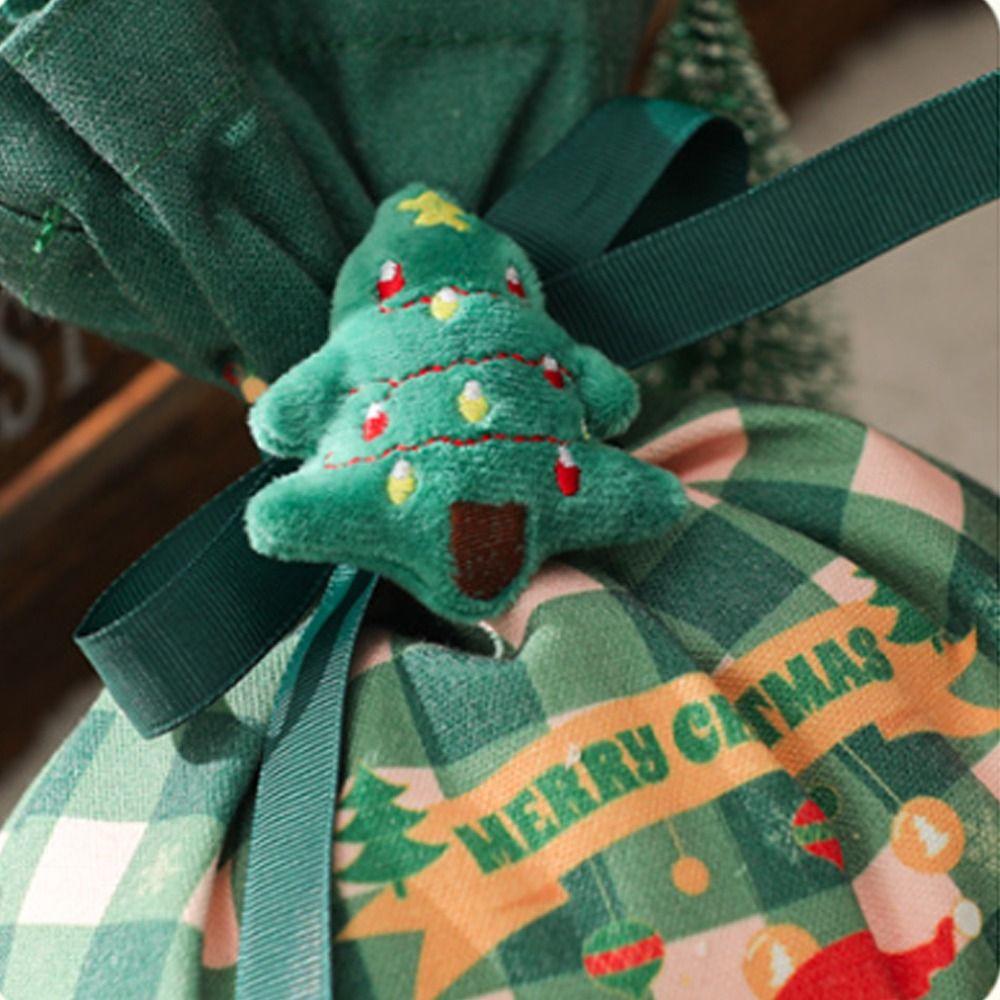 Cartoon Christmas Handbag Santa Claus Xmas Eve Packaging Bag Portable Christmas Gift Box Birthday