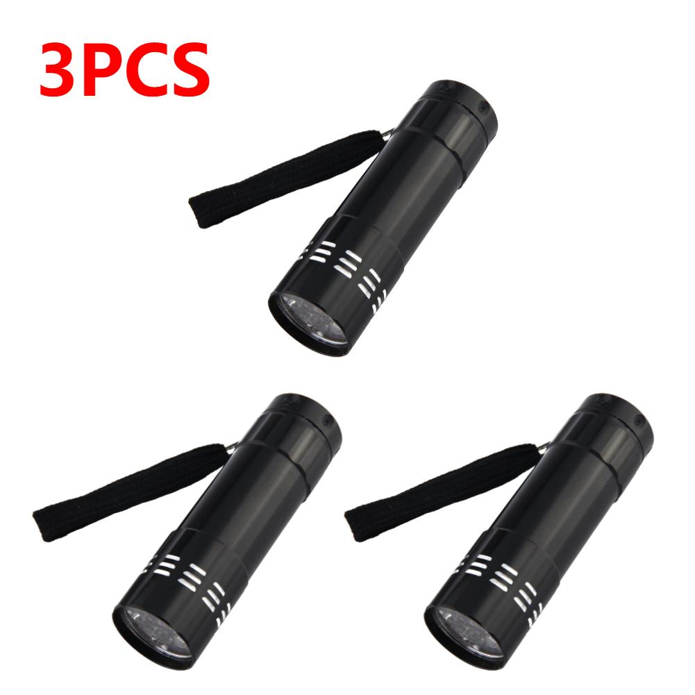 1-10PCS UV Ultraviolet Flashlight Blacklight 395NM Mini Torch Flash Lamp For Pet Urine Stains Portable Black Light Flashlights