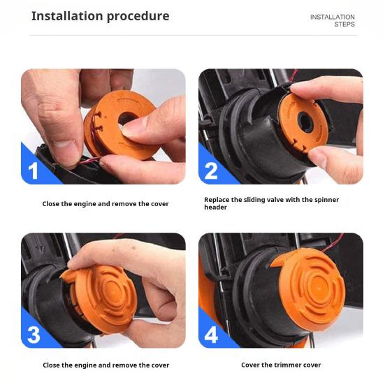1 Set Trimmer-Spulenschnur für Worx WA0010/WA6531 Kantenschneider-Spulen, Ersatz, Schnellschnitt, Trimmerschnur mit langer Lebensdauer, Nachfüllungen, Gartenzubehör