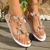 Women Summer Sandals  Butterfly Decoration Slippers Garden Shoes Beach Slides Flip Flops Bling Casual Slippers Plus Size 43