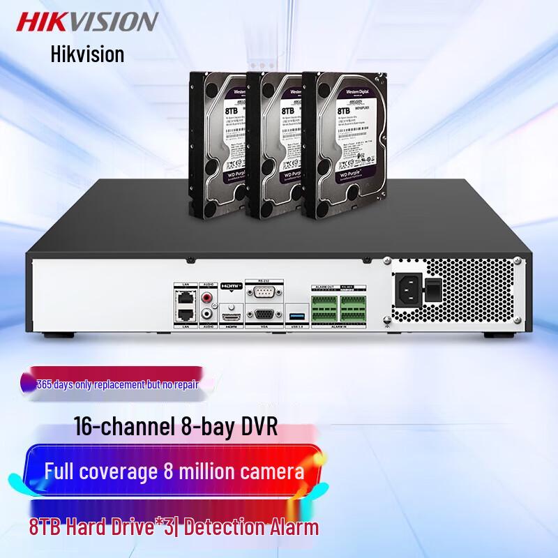 

Hikvision DS-8816N-R8 16-Channel 8-Bay NVR