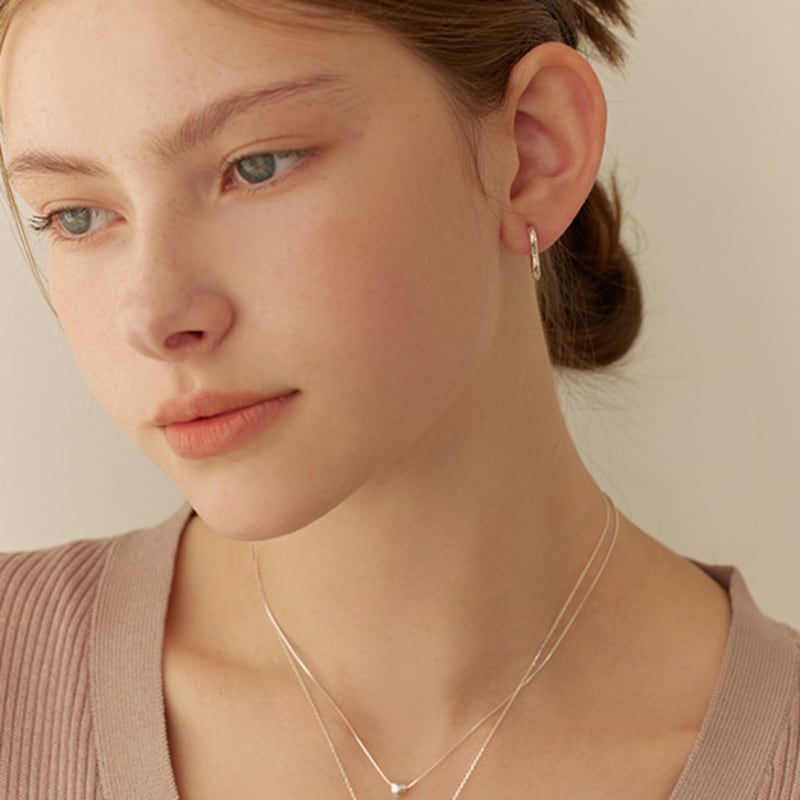 Lewe [6mm+10mm Perlenohrringe inklusive] Klassische Herz Halskette