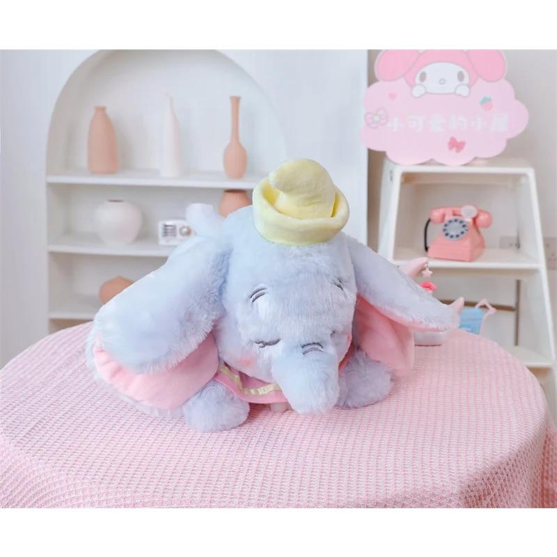 Büyük Boy Dumbo Fil Peluş Oyuncak Çok Yumuşak Sevimli Doldurulmuş Hayvan Uyuyan Fil Peluşlar Atma Yastığı Doğum Günü Hediyeleri