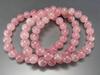 [Steinstrasse] Tiefes Rosenquarz-Armband, ca.. 8,5 mm, Magentafarbe, Naturstein, Schön, Glück Liebe 152