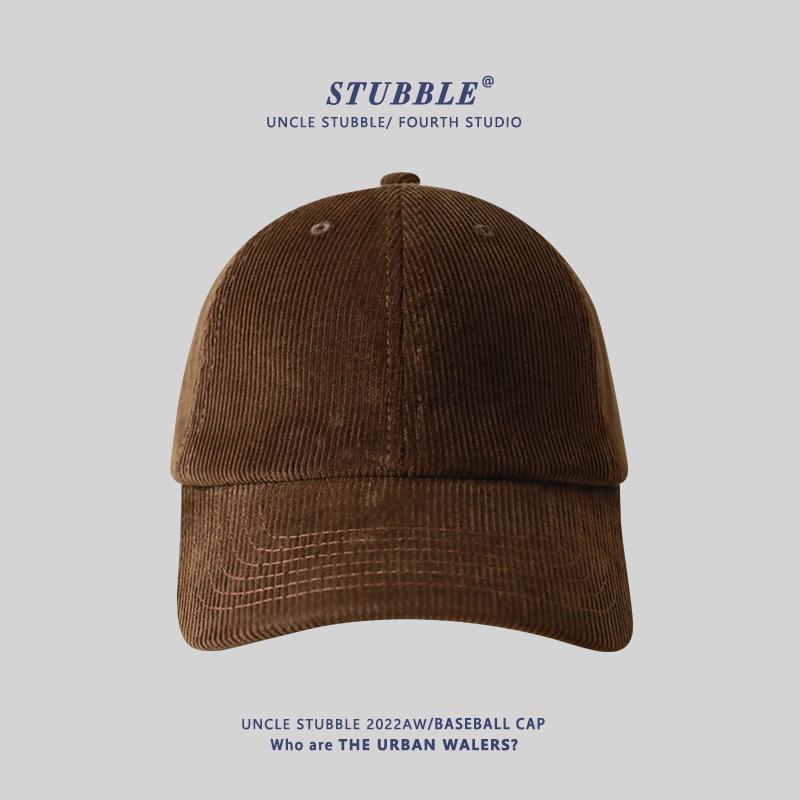 Новая унисекс вельветовая бейсболка, теплая однотонная кепка-утка на осень/зиму Adjustable (55-61cm)