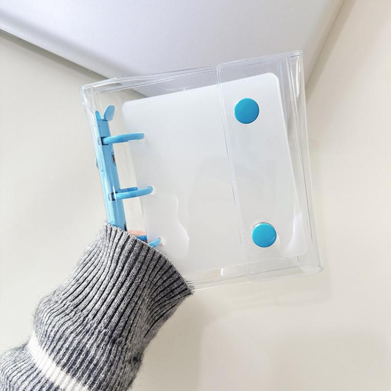 Ins Style Mini Wearable Nail Art Loose-Leaf Storage Transparent Pvc Nail Art Collection Booklet Frosted Baffle Sample Color Card