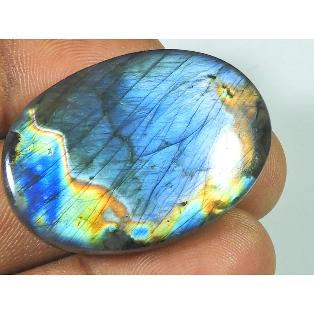 26X37MM Natural Labradorite Purple Spectrolite Oval Cabochon Loose Gemstone SK-3270