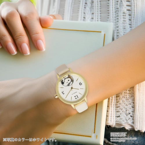 Fieldwork Women's Analog Watch with Leather Strap, Snoopy Hide-and-Seek Watch G, Brown, PNT044-3