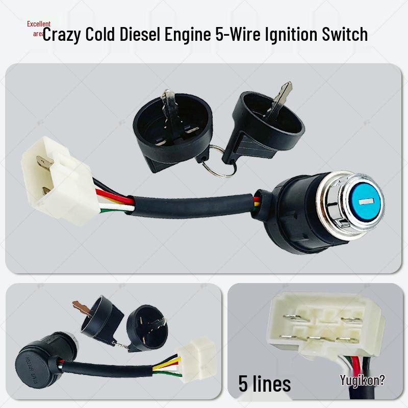 Gasoline Generator Accessories: 168F Air-Cooled Diesel Ignition & 2-8KW Electric Start Key Set