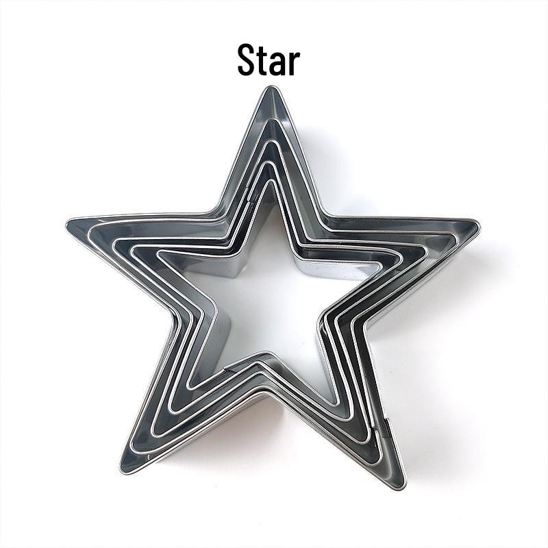 

Набор из 5 рождественских формочек для печенья из нержавеющей стали: Пряничный человечек и другие