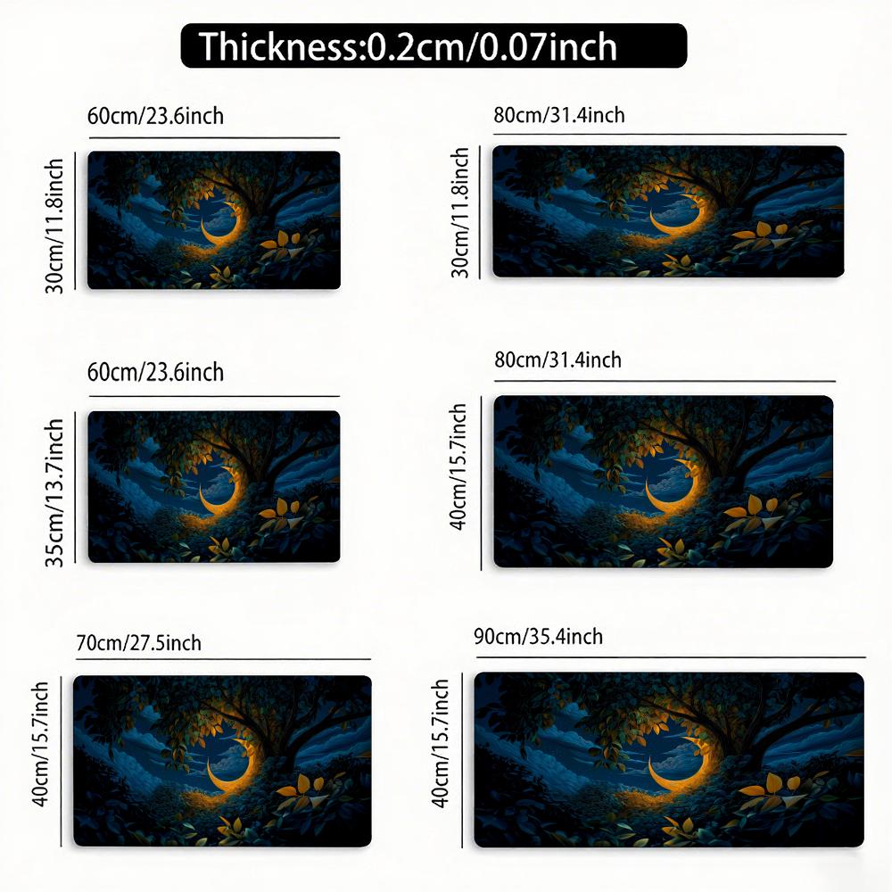 Botanical Green Floral Mouse Pad Large Rubber Base Antislip PC Desk Accessories Mousepad for Offices Gamer Keyboard Decor Mat