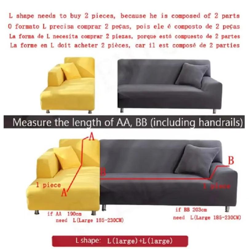 Solid Color 1/2/3/4 Seat Sofa Cover Stretch Milk Silk Fabric Couch Covers for Living Room Sectional Corner Settee Slipcovers 1PC