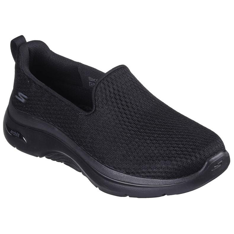 Skechers Go Walk Arch Fit 2.0 Simple Comfortable Durable Breathable Low Top Casual Shoes Women Sneaker Black 125313-BBK