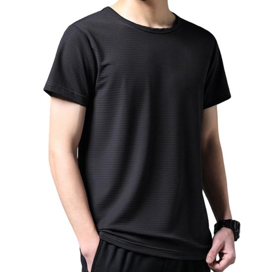 

Мужская рубашка, повседневная рубашка с круглым вырезом, быстросохнущая рубашка для бодибилдинга, мужская рубашка для бега, бодибилдинга, костюм, мужская рубашка для мужчин M прохладный черный