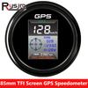 Ized 85mm 3 In 1 Gauge GPS Speedometer + Clock Hourmeter+Voltmeter Digital TFT Screen Speed Meter For Marine Auto Car Boat