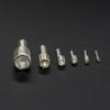 CJH Silver Plated Red Copper/Brass Square Cold Crimp Terminal Pin