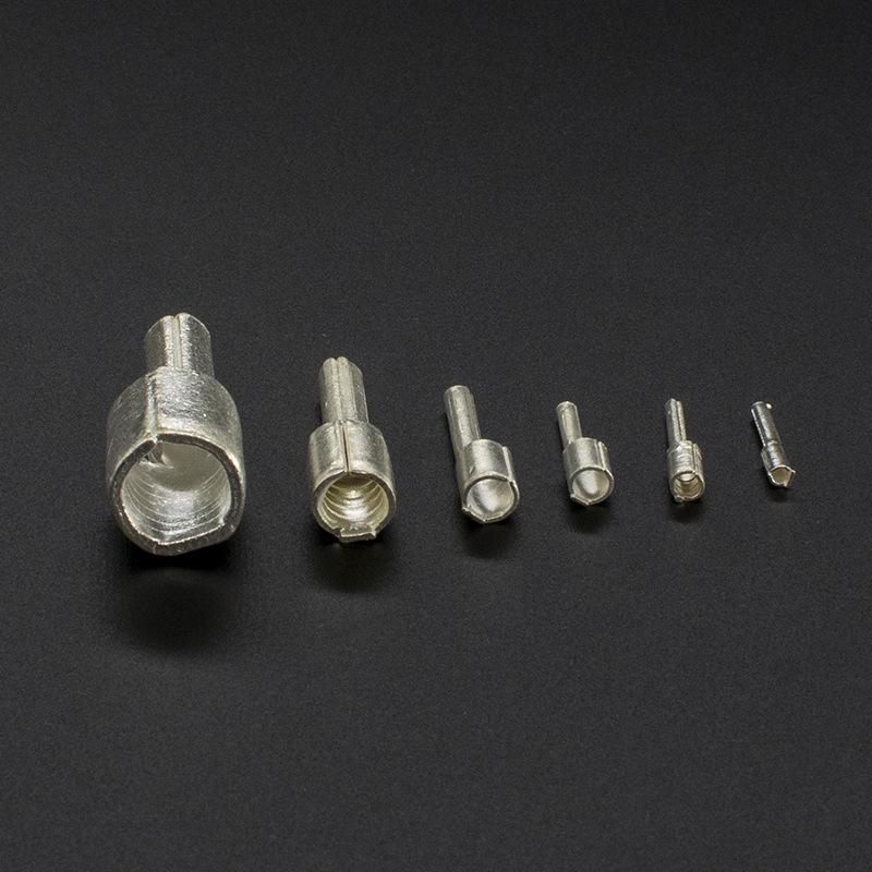CJH Silver Plated Red Copper/Brass Square Cold Crimp Terminal Pin