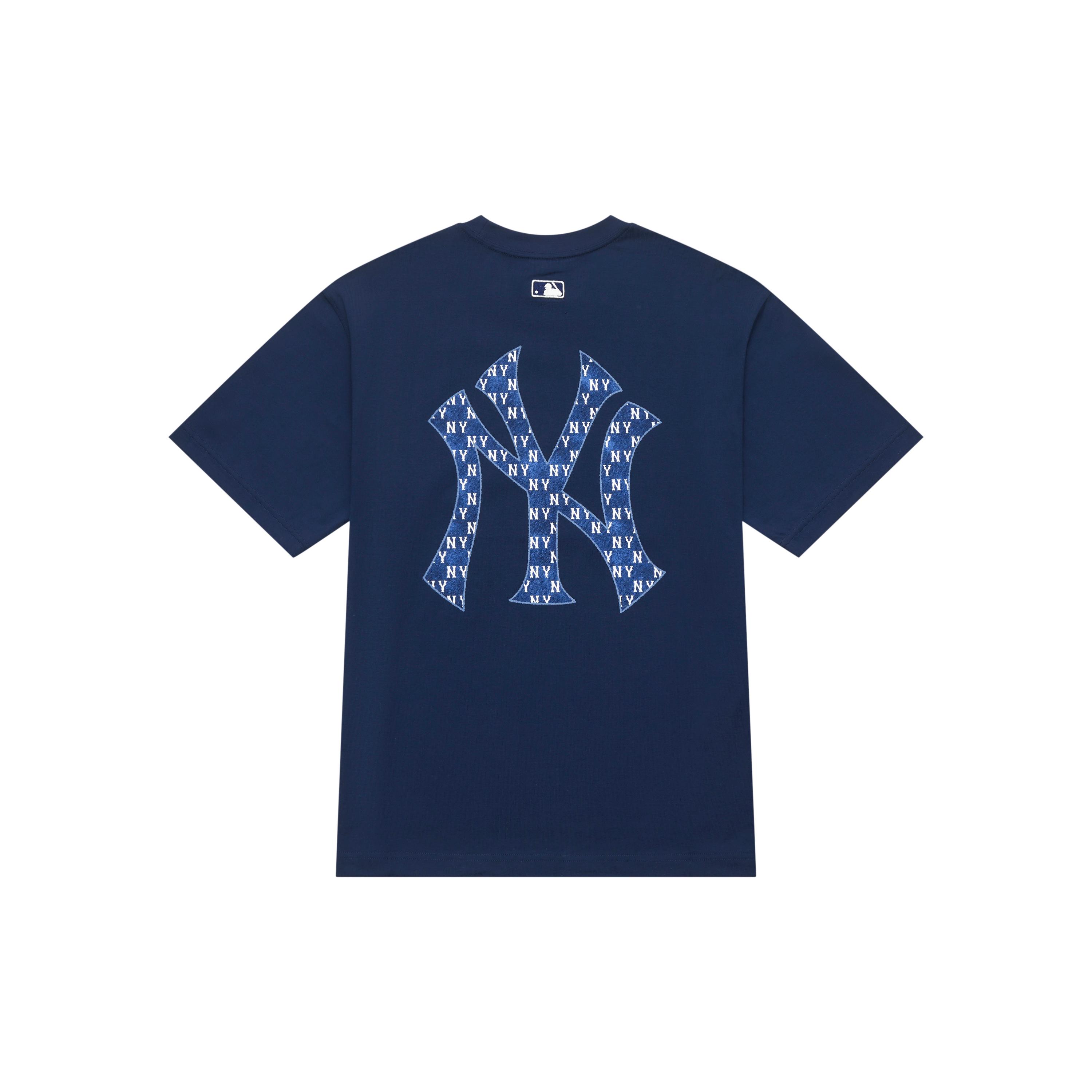 MLB MONOGRAM SS24 T Shirt Unisex Navy Blue 3ATSM0643-50NYS XS