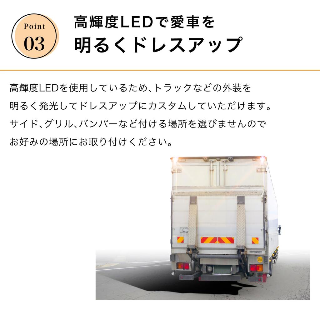 Crown Doris Universal LED Star Side Marker Lamp Light Lens Retro Truck Decor 24V Car Set of 2 Blue