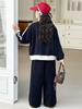 Girls' 2025 Trendy Autumn Two-piece Set: Stand-up Collar Jacket & Wide-leg Pants
