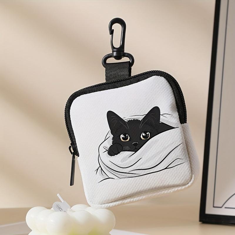 1 PC Cat Pattern Printed Large Capacity Coin Wallet, Digital Printed Coin Wallet Storage Bag, Ideal Choice for Gifts