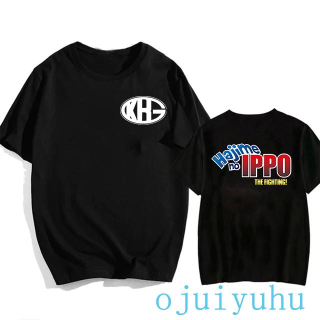 Hajime No Ippo Hip Hop EU Size TShirt Anime Harajuku Tee Tops Men Women Makunouchi Takamura T-Shirt KGB Y2k Manga Tshirt Clothes