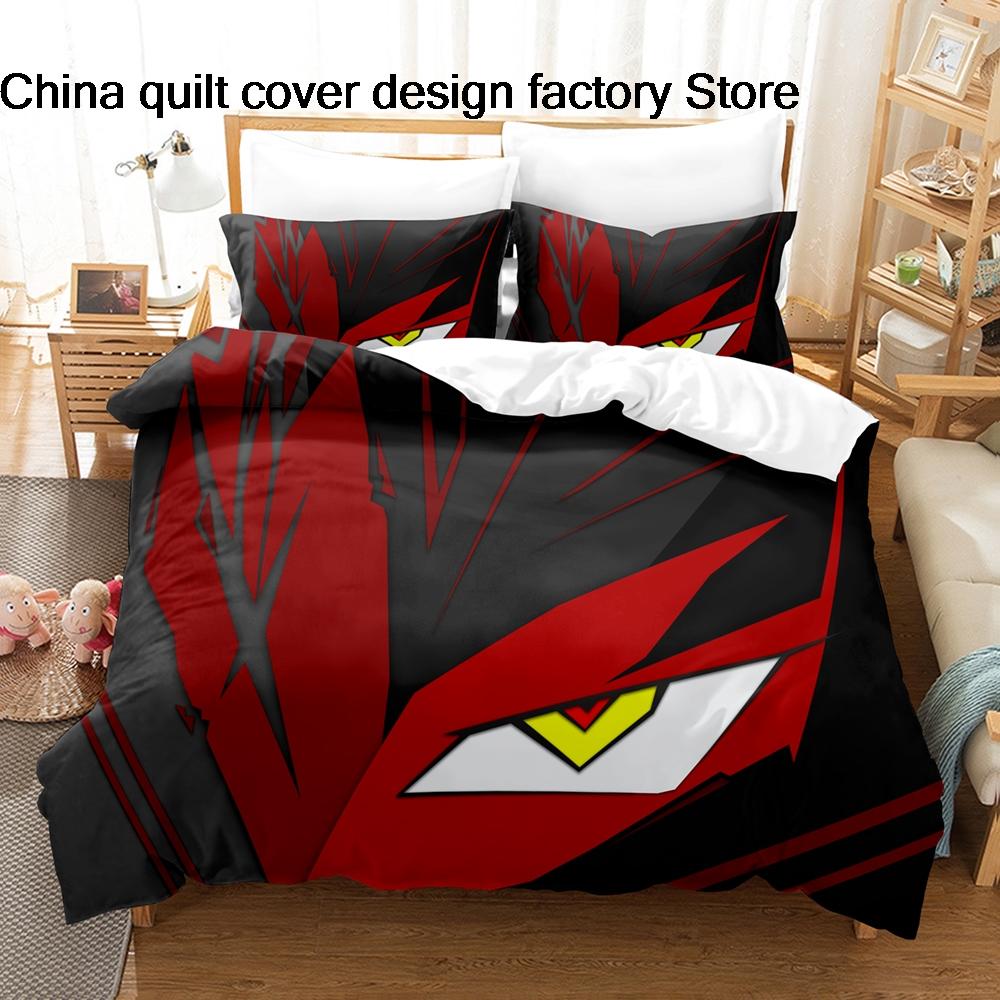 3Pcs Kill La Kill Anime Bedding Set 3D Print Ryuko Matoi Duvet Cover Pillowcases For Teens Fans Room Decor Gift  Bed Linen