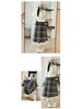 Women's Striped A-Line Skirt: Autumn/Winter 2025 High-Waist Wool Blend with Plus Velvet, Mid-Length Slimming Umbrella Style