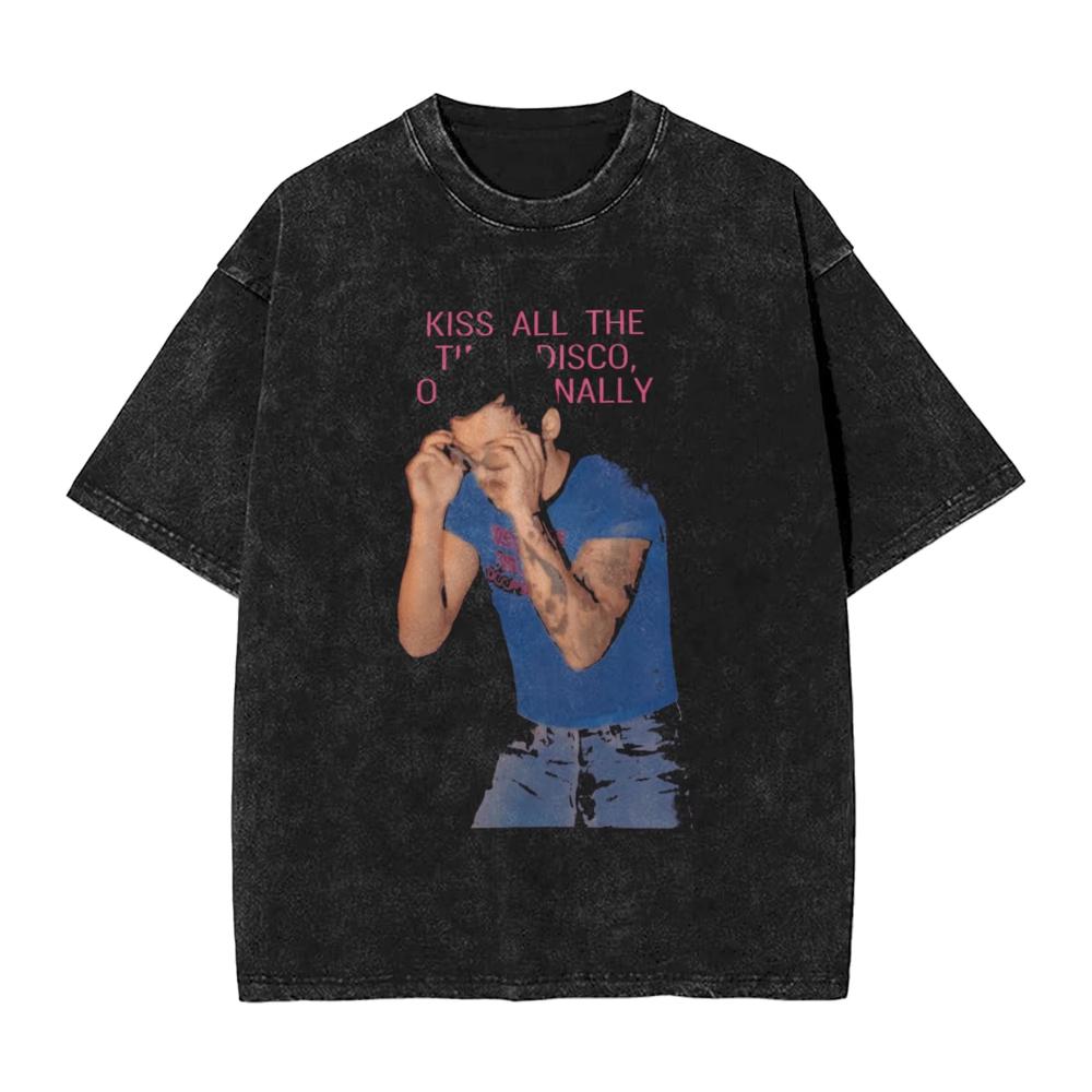 2026 Senaste H-Harry S-Styles Fläkt Herr Dam T-shirt Tvättad Vardaglig T-shirt Kortärmad Rundhalsad T-shirt Bomull Vuxenkläder Sommar